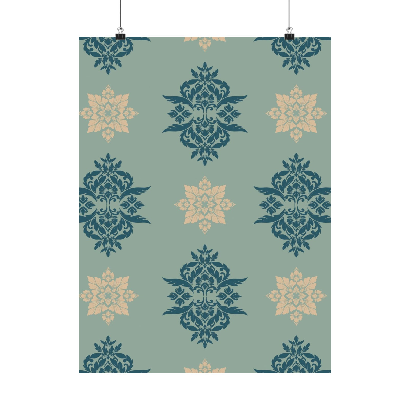 Damask Pattern 023 - 18 in x 24 in Matte Poster
