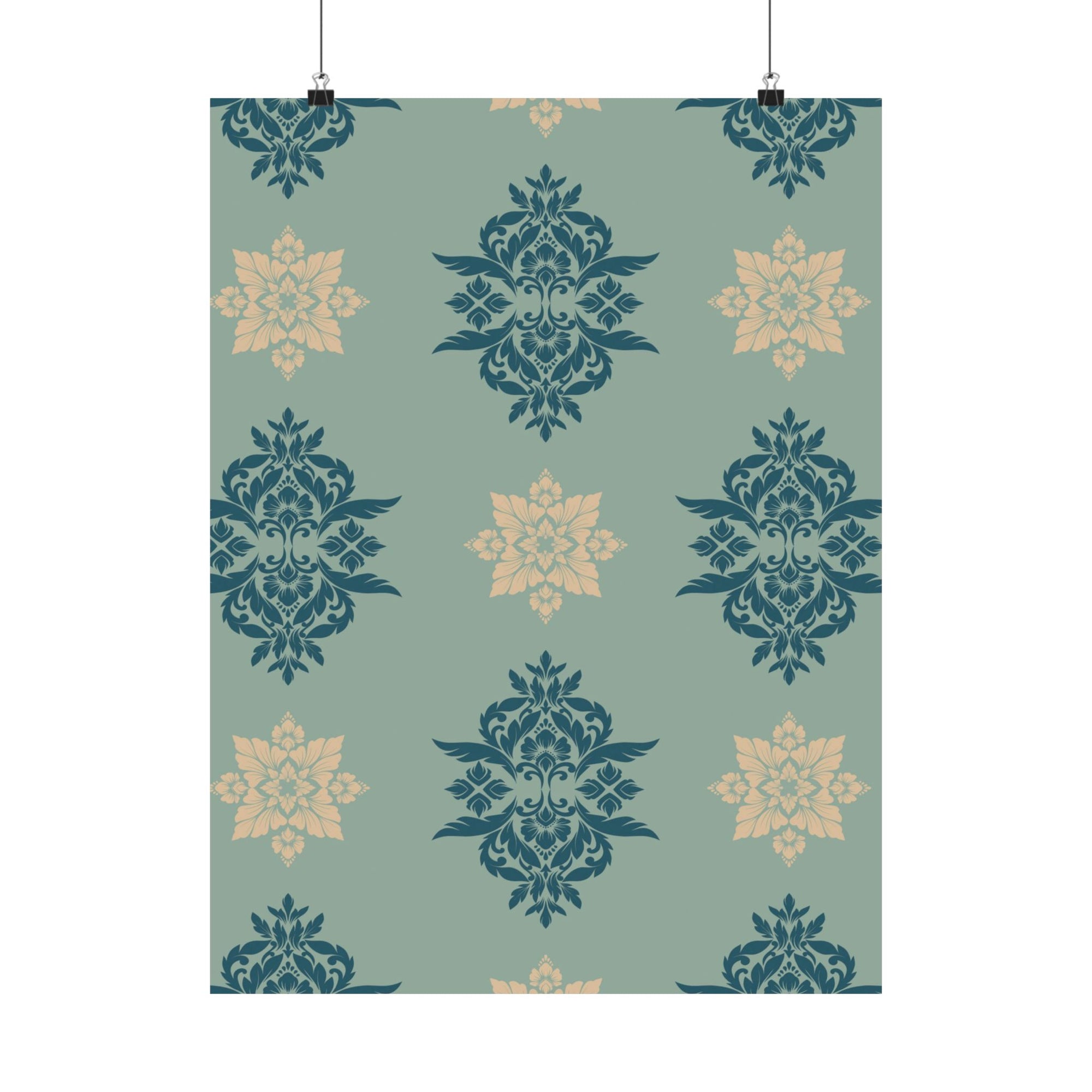 Damask Pattern 023 - 18 in x 24 in Matte Poster