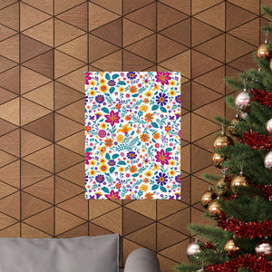 Mexican Floral Fiesta Pattern 013 - 18 in x 24 in Matte Poster