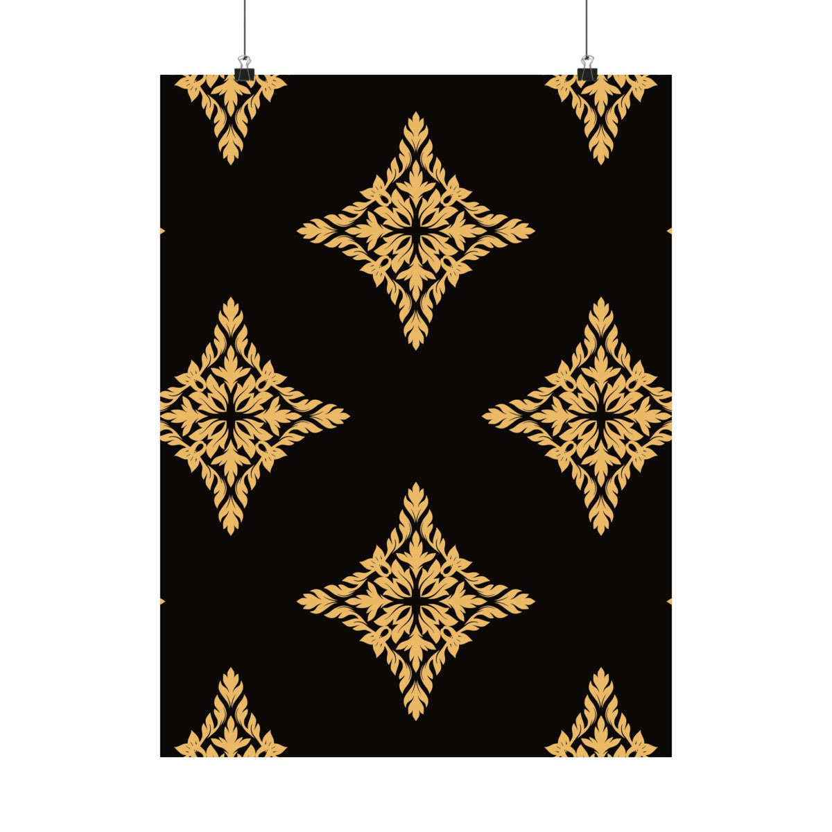 Damask Pattern 014 - 18 in x 24 in Matte Poster