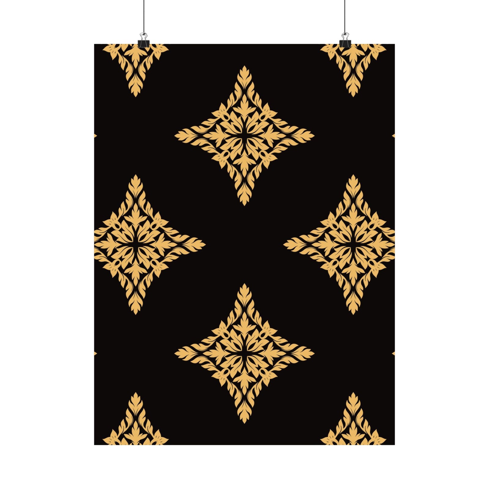 Damask Pattern 014 - 18 in x 24 in Matte Poster