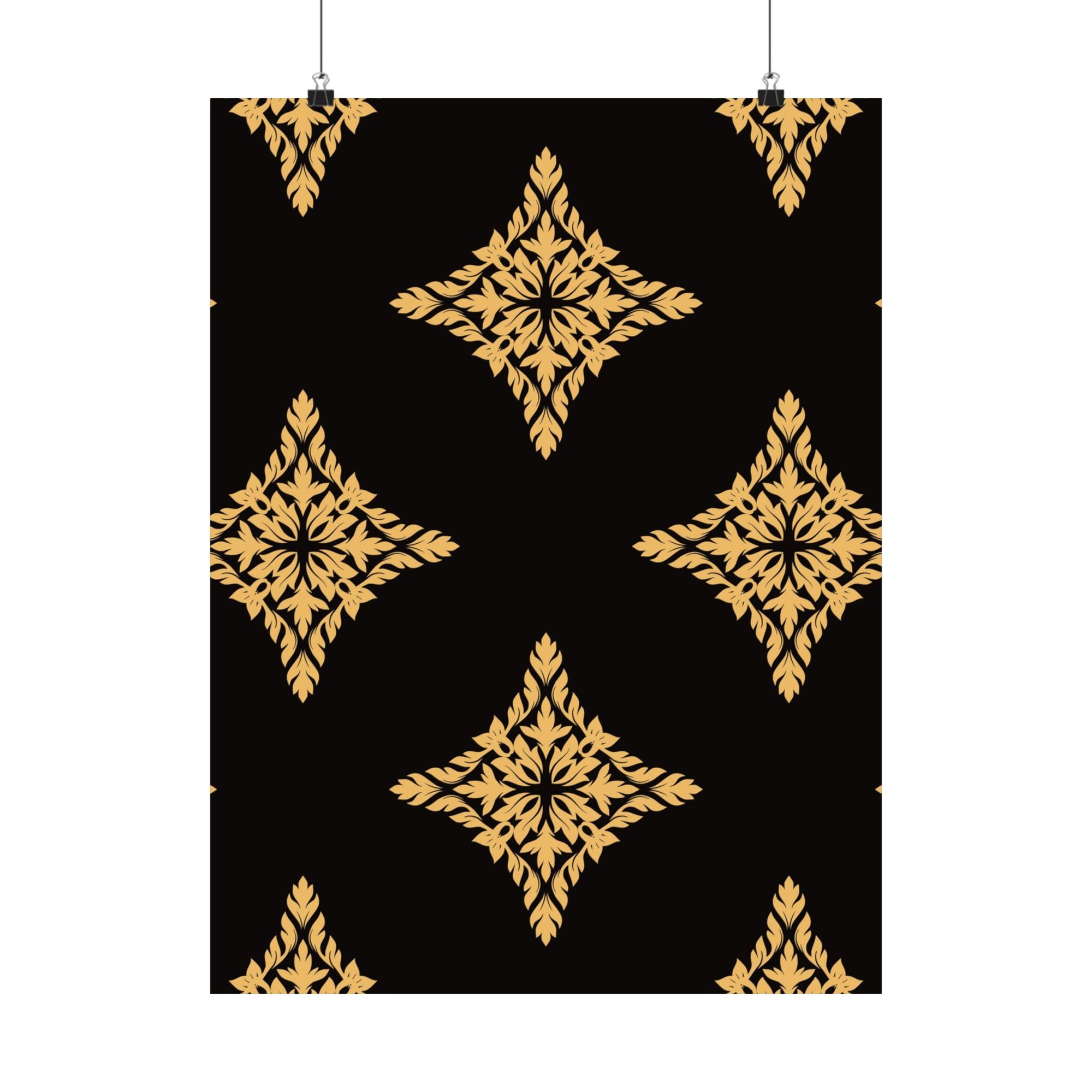 Damask Pattern 014 - 18 in x 24 in Matte Poster