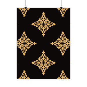 Damask Pattern 014 - 18 in x 24 in Matte Poster