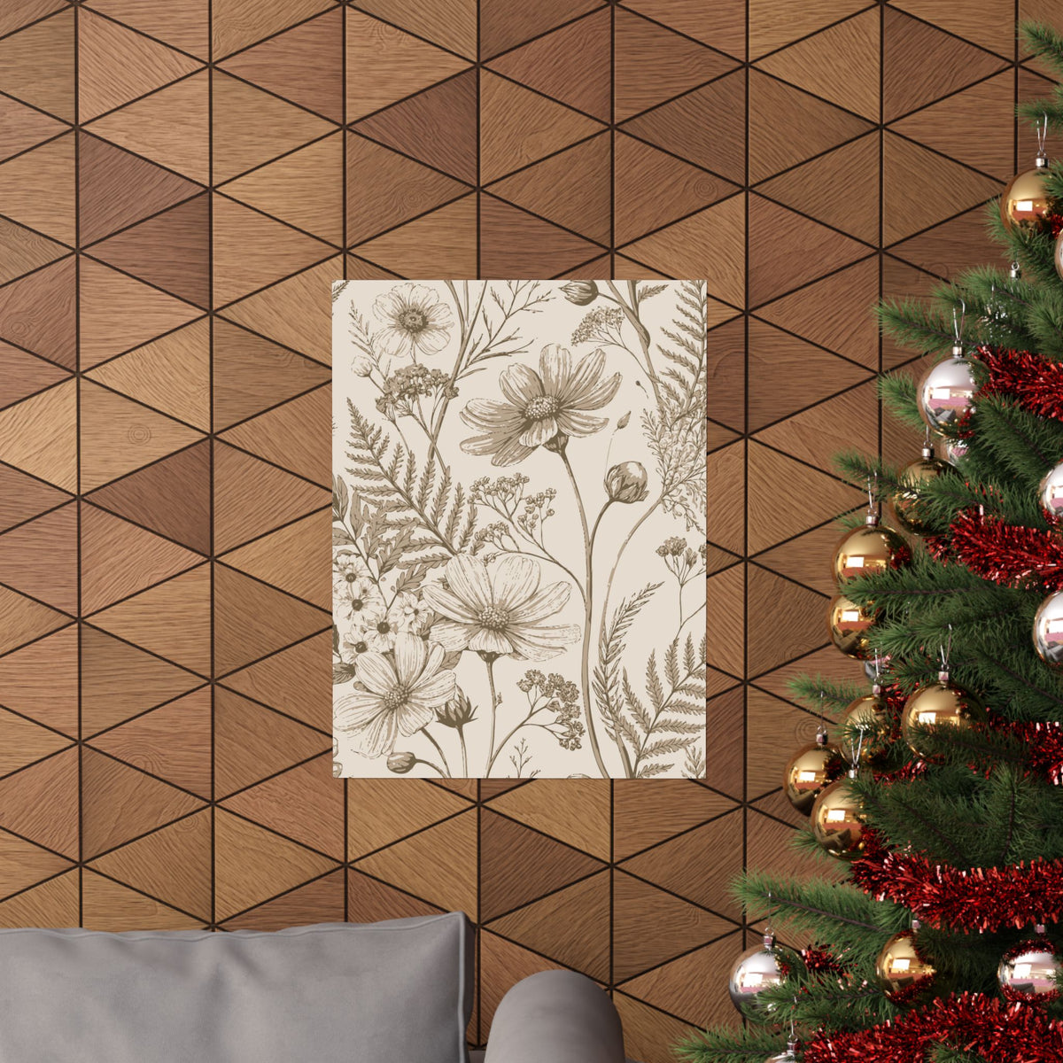 Wildflowers Pattern 091 - 18 in x 24 in Matte Poster