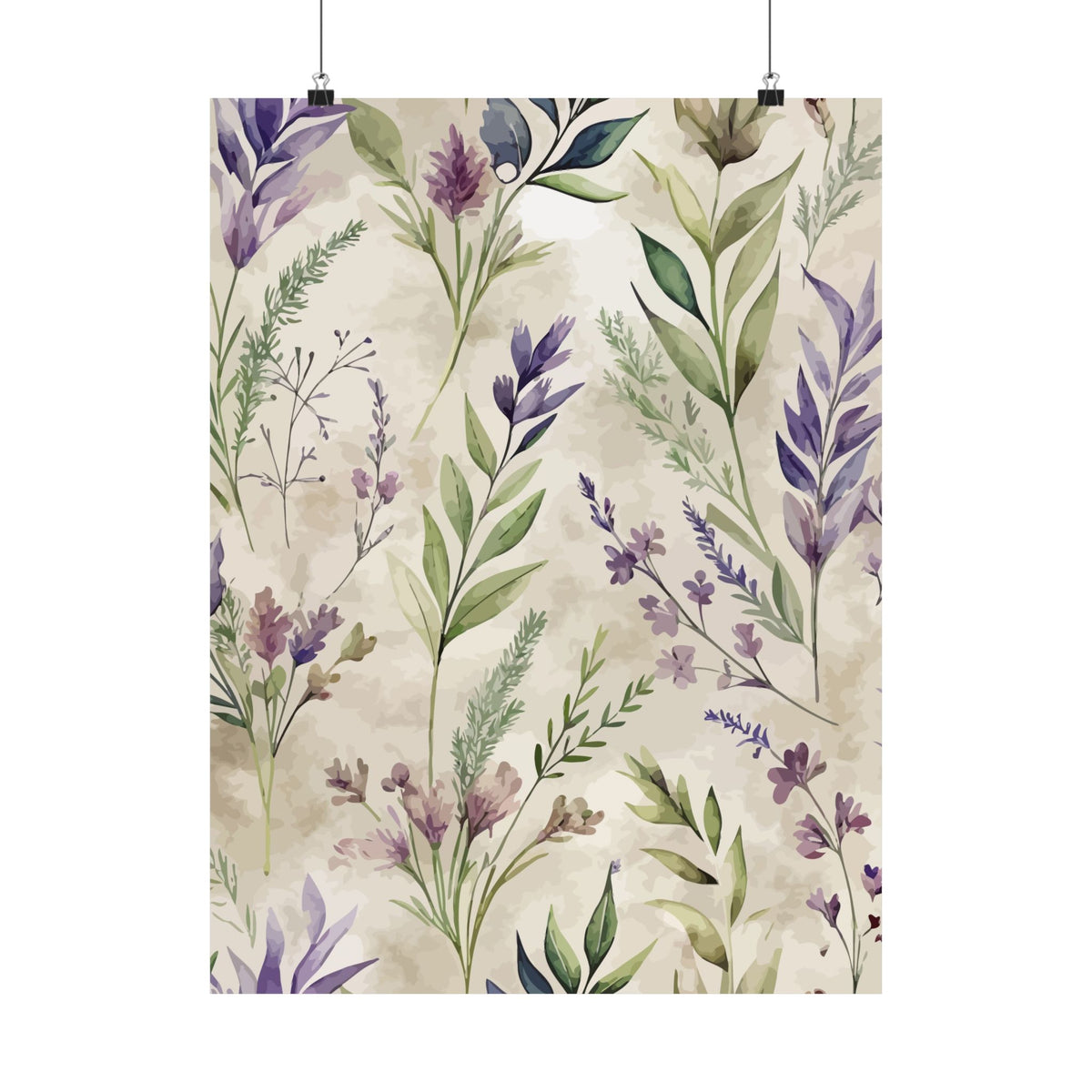 Folk Floral Pattern, French Inspired 01 - 18 in x 24 in Matte Poster
