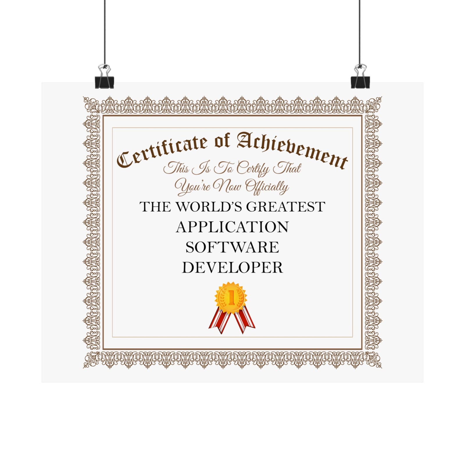 World's Greatest Application Software Developer - 14 in x 11 in Matte Poster