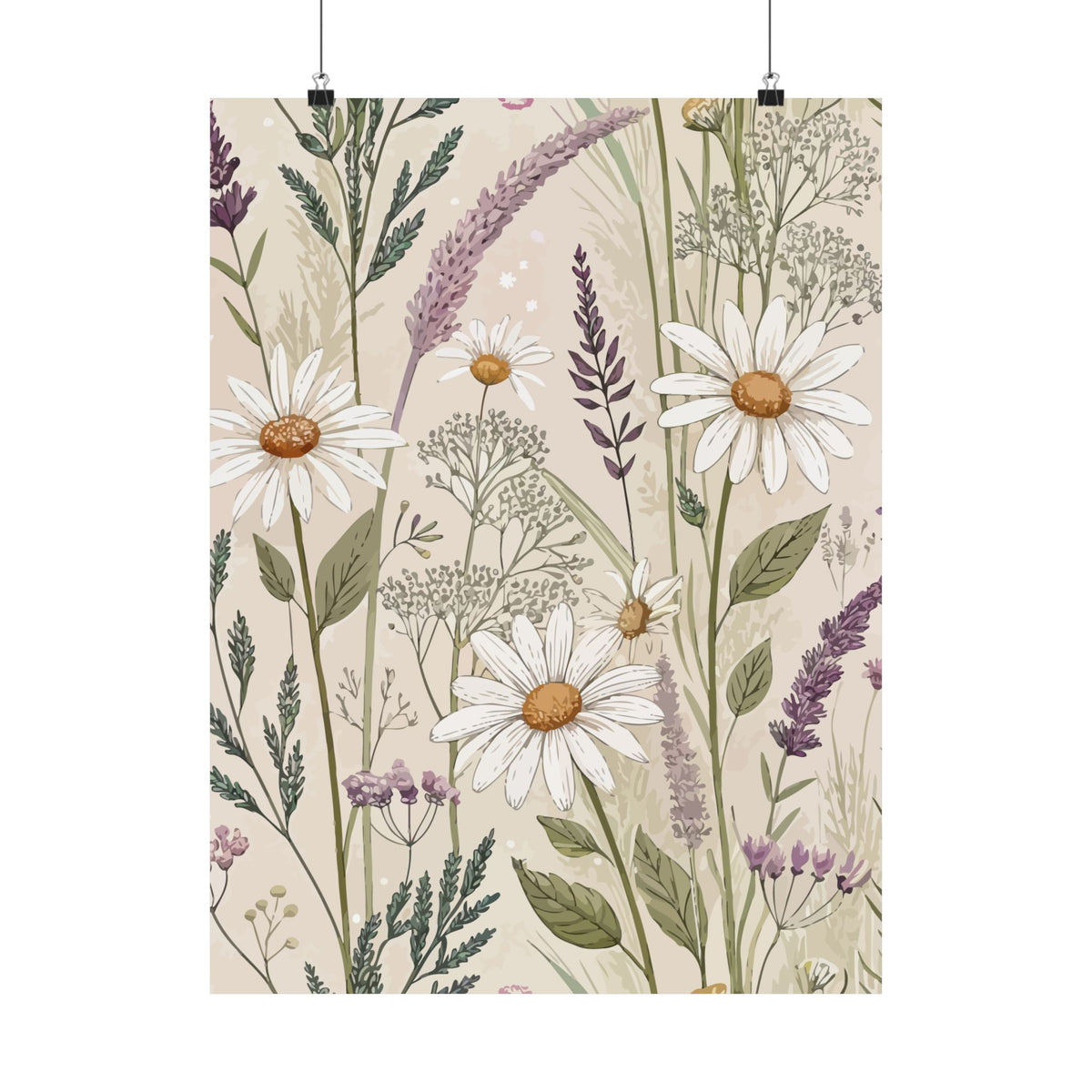 Wildflowers Pattern 147 - 18 in x 24 in Matte Poster