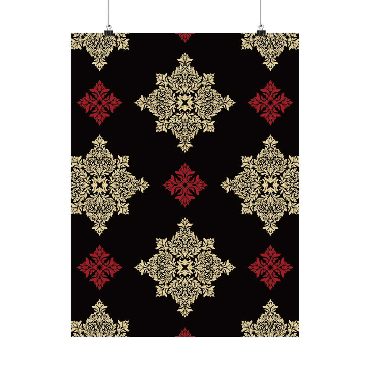 Damask Pattern 029 - 18 in x 24 in Matte Poster