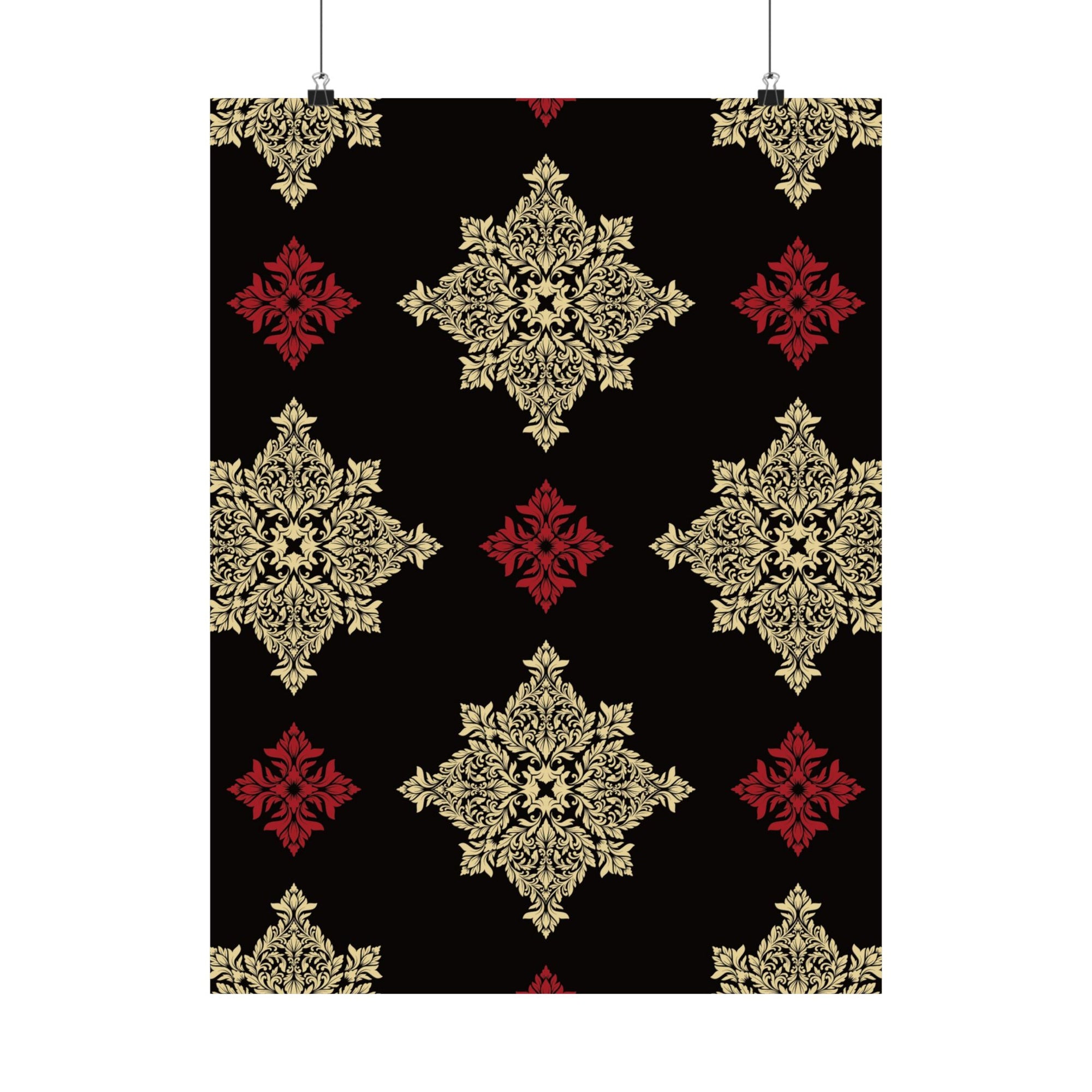 Damask Pattern 029 - 18 in x 24 in Matte Poster