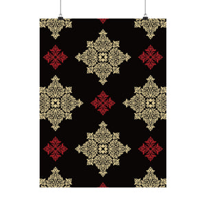 Damask Pattern 029 - 18 in x 24 in Matte Poster