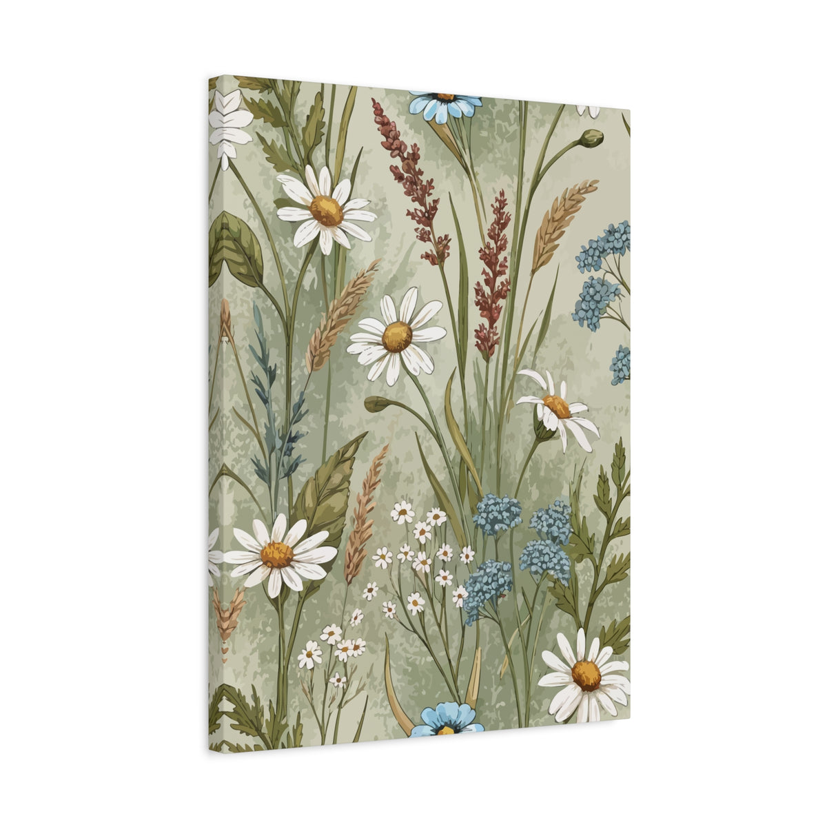 Wildflowers Pattern 167 - 18 in x 24 in Matte Canvas, Stretched, 1.25 in