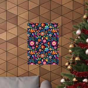 Mexican Floral Fiesta Pattern 053 - 18 in x 24 in Matte Poster