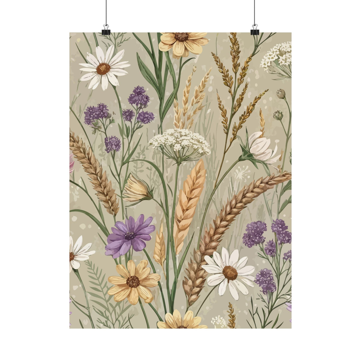Wildflowers Pattern 134 - 18 in x 24 in Matte Poster