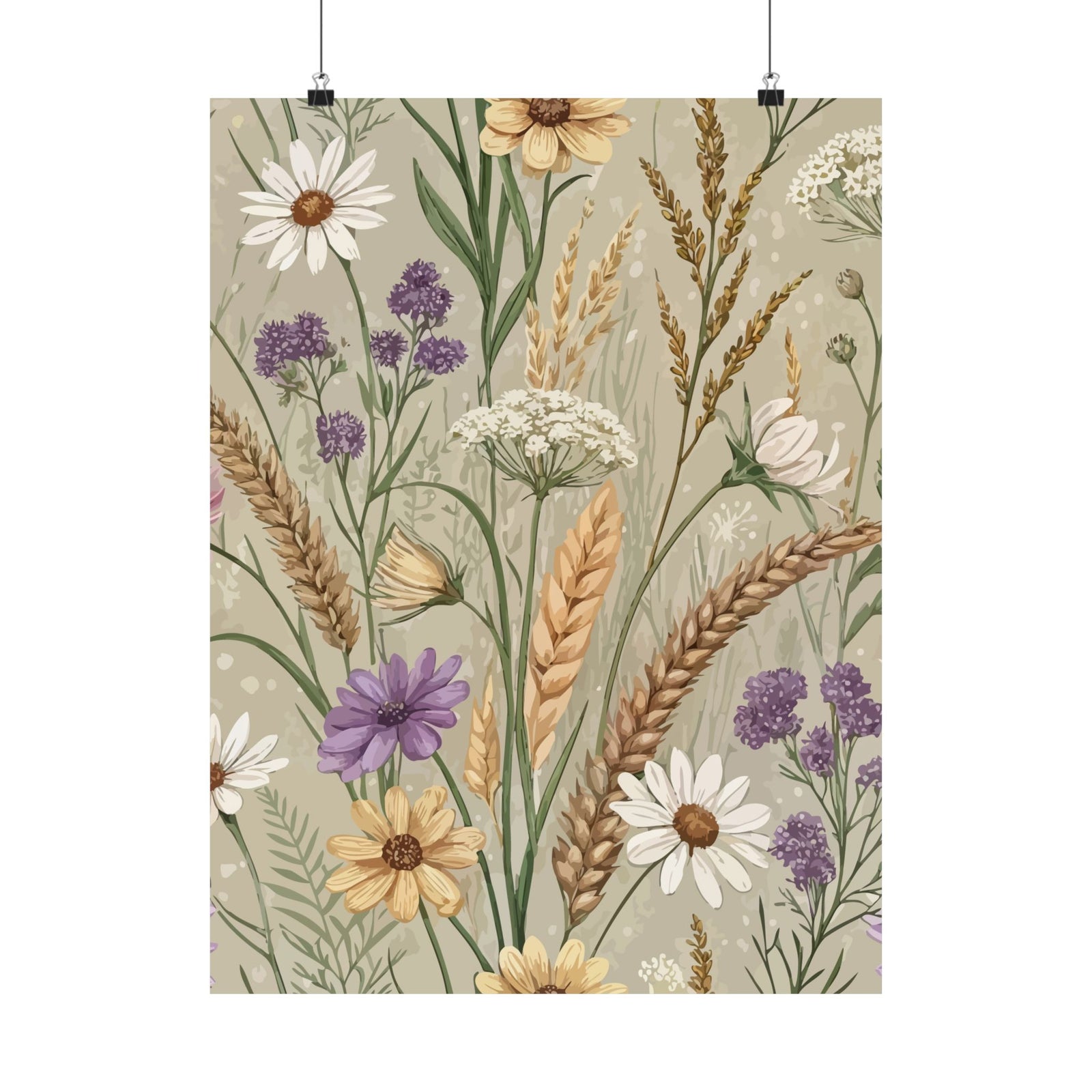 Wildflowers Pattern 134 - 18 in x 24 in Matte Poster