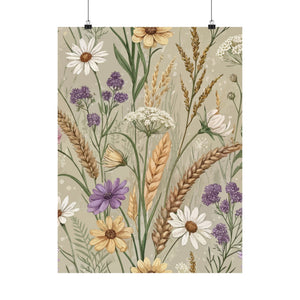 Wildflowers Pattern 134 - 18 in x 24 in Matte Poster