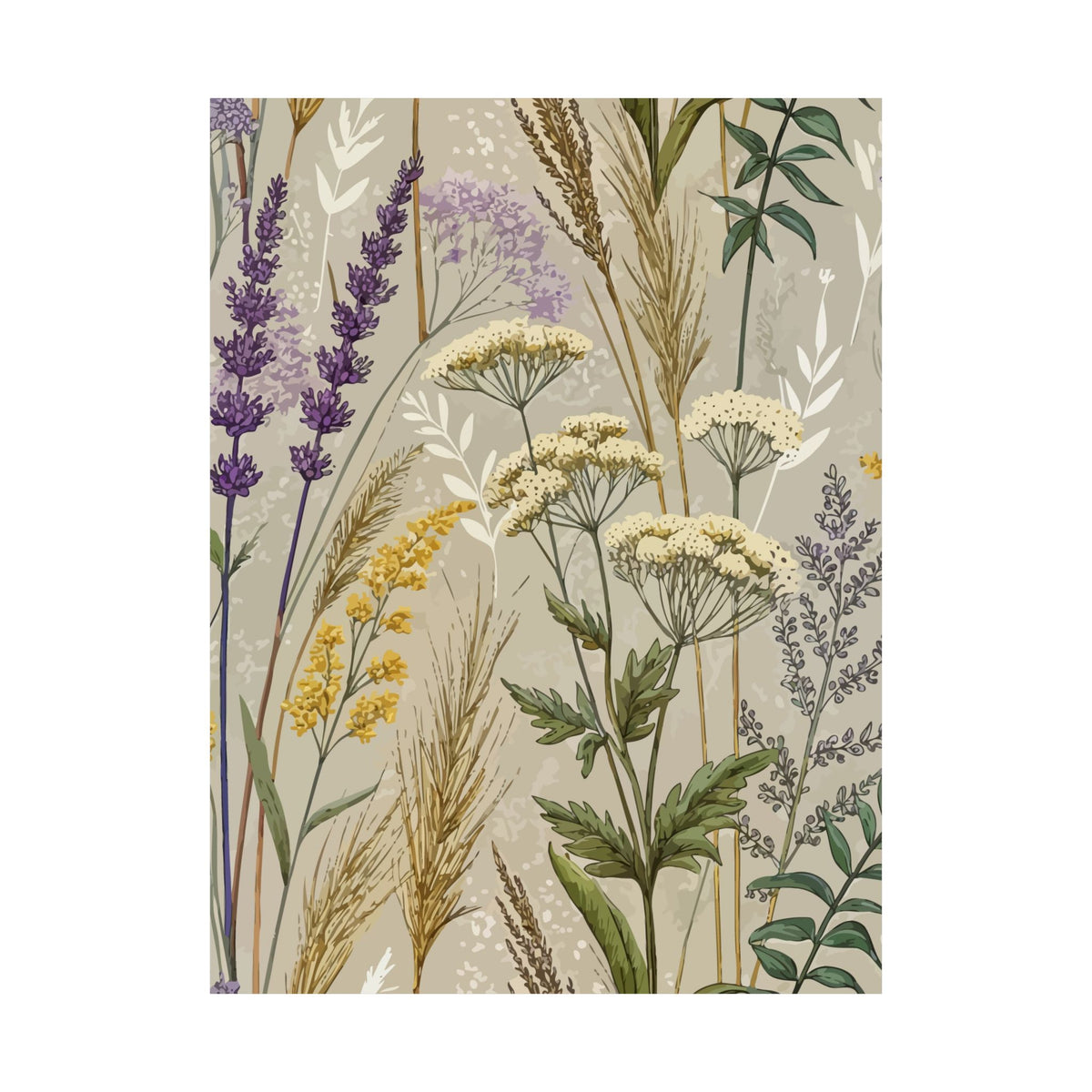 Wildflowers Pattern 129 - 18 in x 24 in Matte Poster