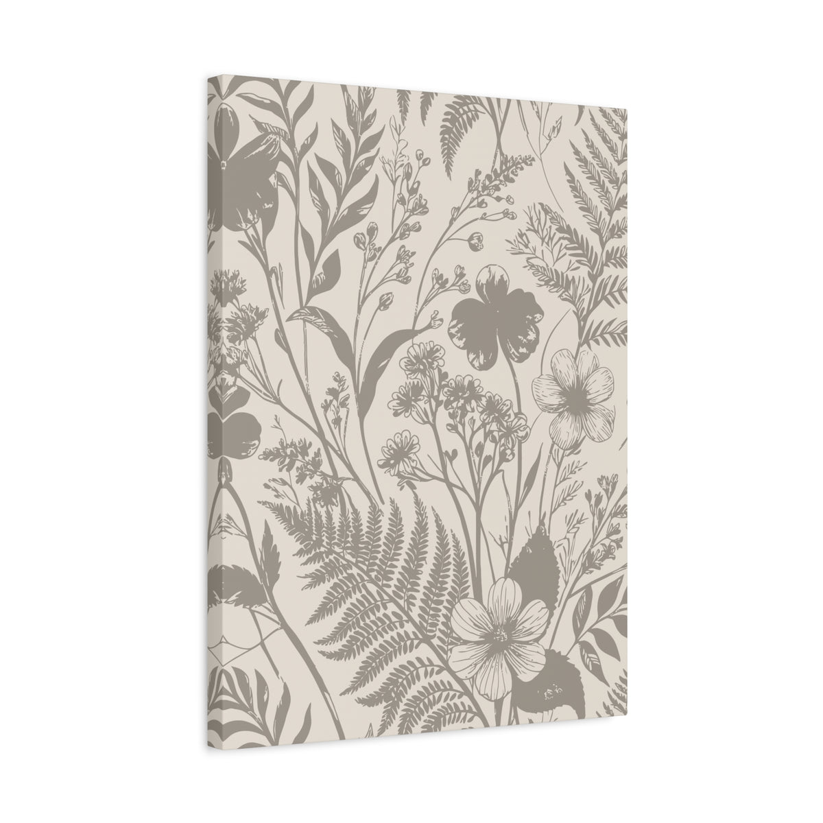 Wildflowers Pattern 087 - 18 in x 24 in Matte Canvas, Stretched, 1.25 in