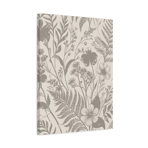 Wildflowers Pattern 087 - 18 in x 24 in Matte Canvas, Stretched, 1.25 in
