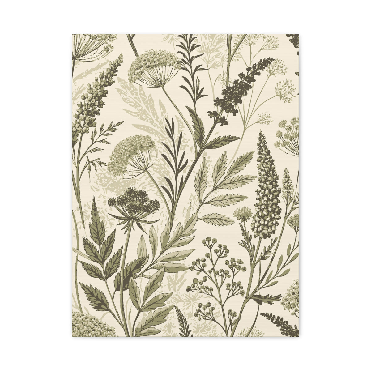 Wildflowers Pattern 114 - 18 in x 24 in Matte Canvas, Stretched, 1.25 in