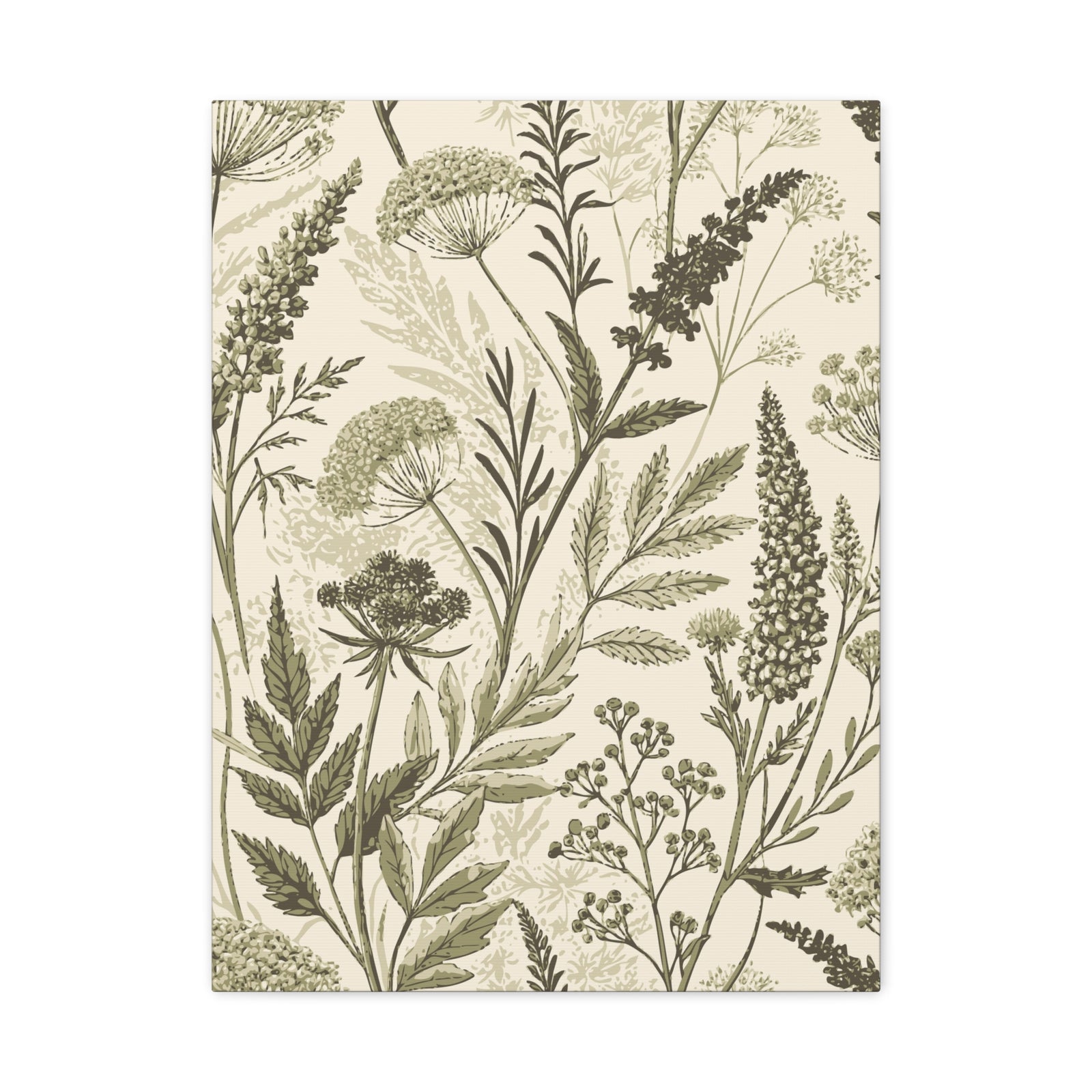 Wildflowers Pattern 114 - 18 in x 24 in Matte Canvas, Stretched, 1.25 in