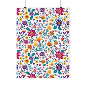 Mexican Floral Fiesta Pattern 013 - 18 in x 24 in Matte Poster