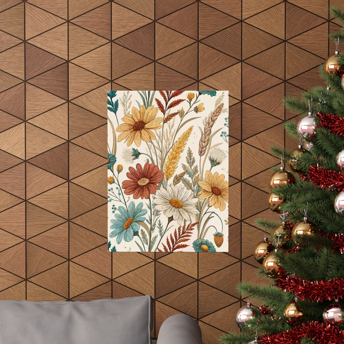 Wildflowers Pattern 004 - 18 in x 24 in Matte Poster