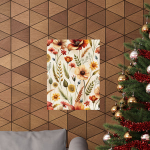 Folk Floral Pattern, Czech Inspired 01 - 18 in x 24 in Matte Poster