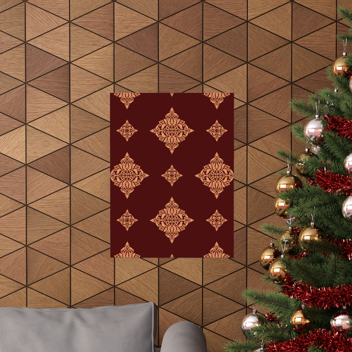 Damask Pattern 006 - 18 in x 24 in Matte Poster