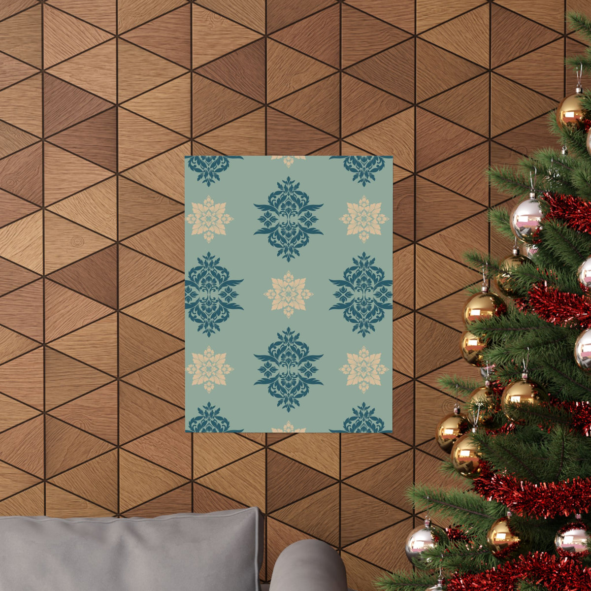 Damask Pattern 023 - 18 in x 24 in Matte Poster