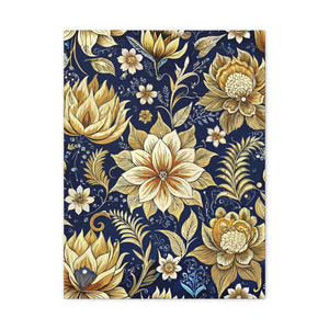 Folk Floral Pattern, Indonesian Inspired 02 - 18 in x 24 in Matte Canvas, Stretched, 1.25 in
