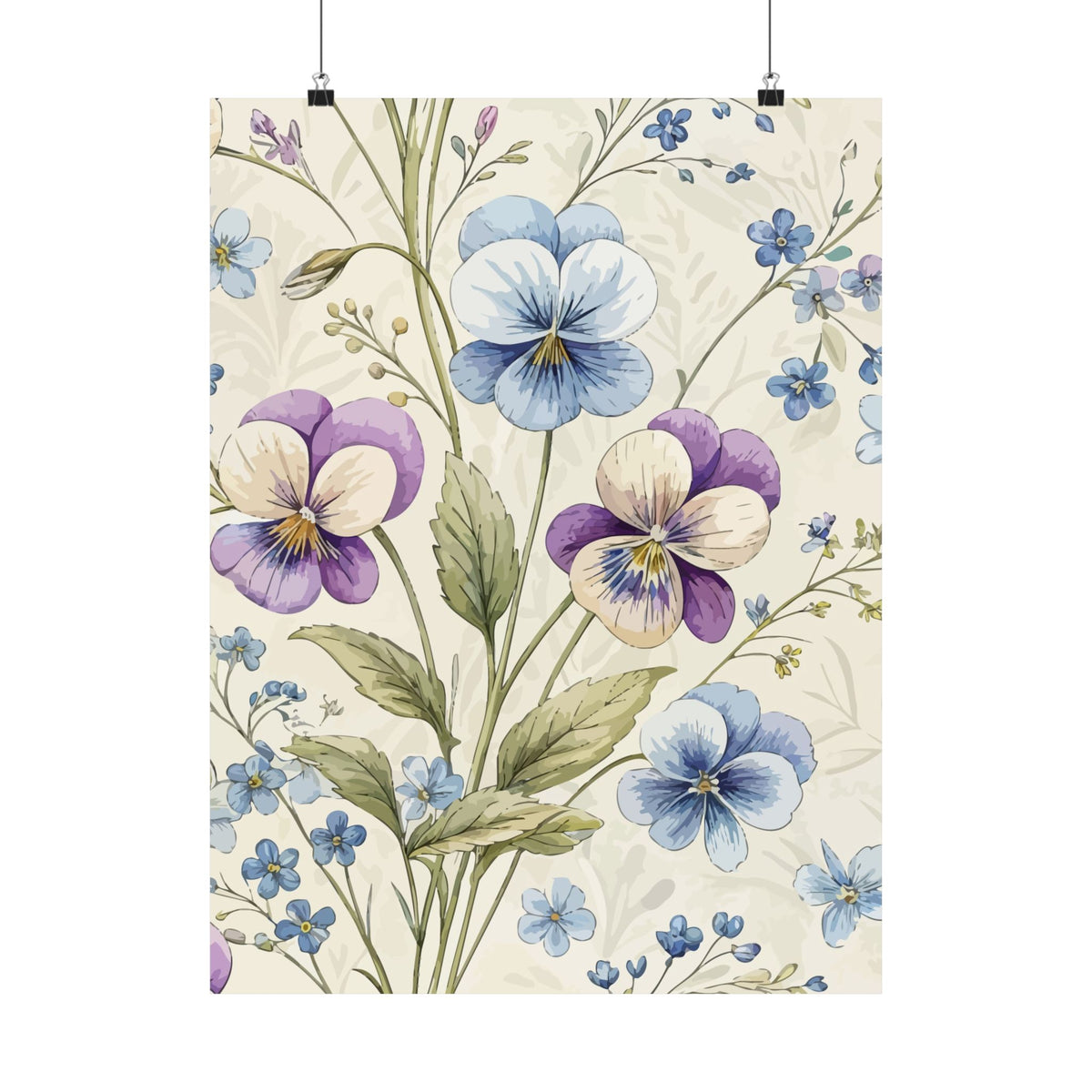 Wildflowers Pattern 160 - 18 in x 24 in Matte Poster