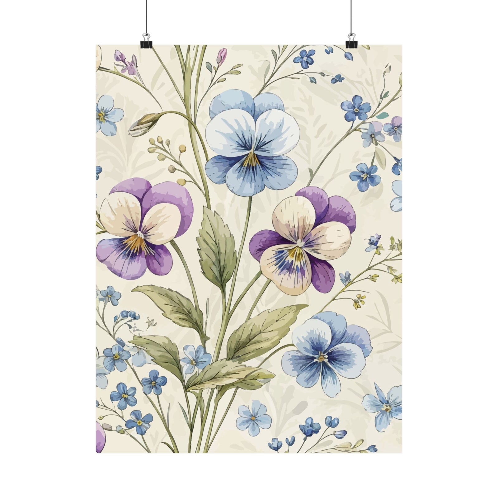 Wildflowers Pattern 160 - 18 in x 24 in Matte Poster