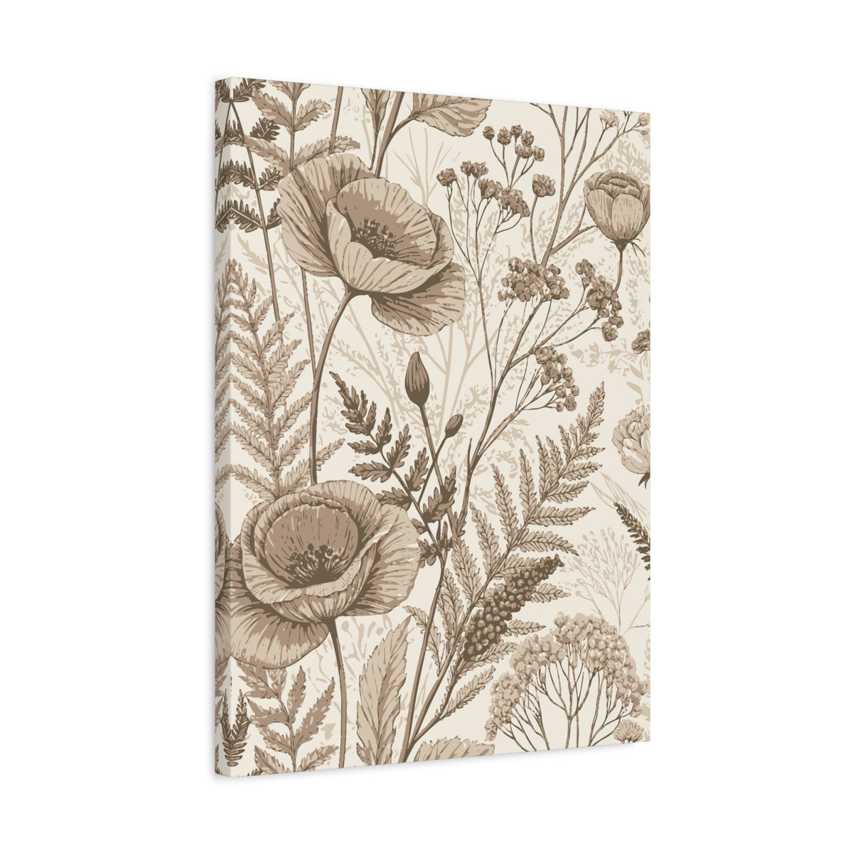 Wildflowers Pattern 156 - 18 in x 24 in Matte Canvas, Stretched, 1.25 in