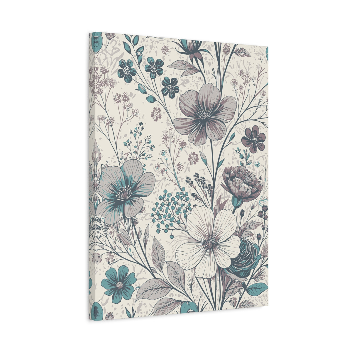 Wildflowers Pattern 164 - 18 in x 24 in Matte Canvas, Stretched, 1.25 in