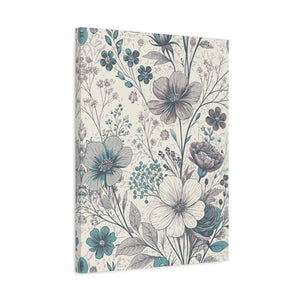 Wildflowers Pattern 164 - 18 in x 24 in Matte Canvas, Stretched, 1.25 in