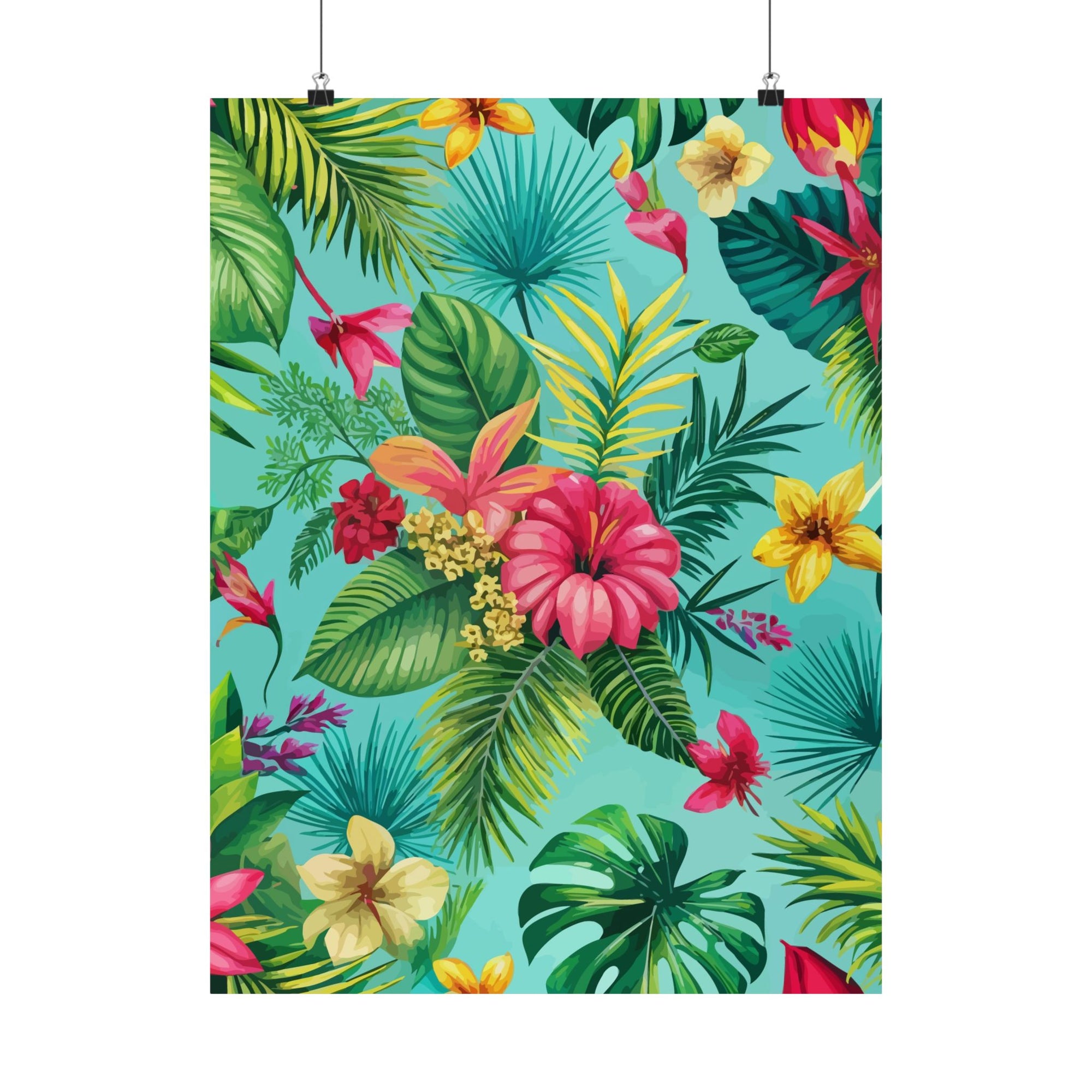 Folk Floral Pattern, Brazilian Inspired 04 - 18 in x 24 in Matte Poster