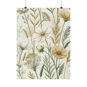 Wildflowers Pattern 042 - 18 in x 24 in Matte Poster
