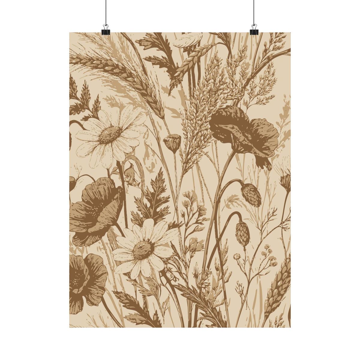 Wildflowers Pattern 166 - 18 in x 24 in Matte Poster