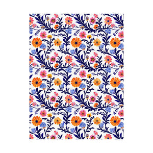 Mexican Floral Fiesta Pattern 022 - 18 in x 24 in Matte Poster