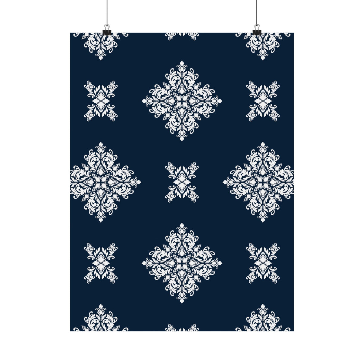 Damask Pattern 010 - 18 in x 24 in Matte Poster