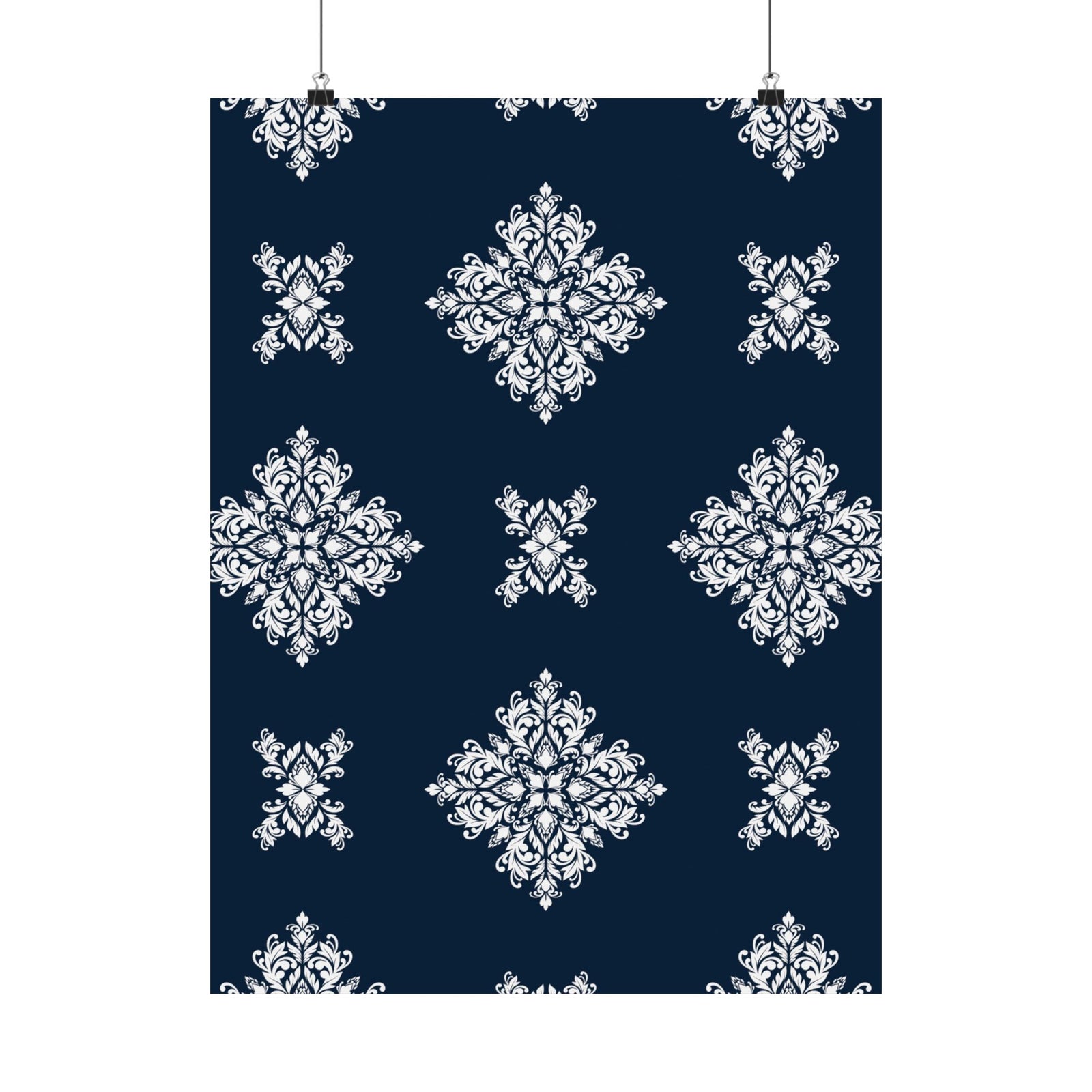 Damask Pattern 010 - 18 in x 24 in Matte Poster