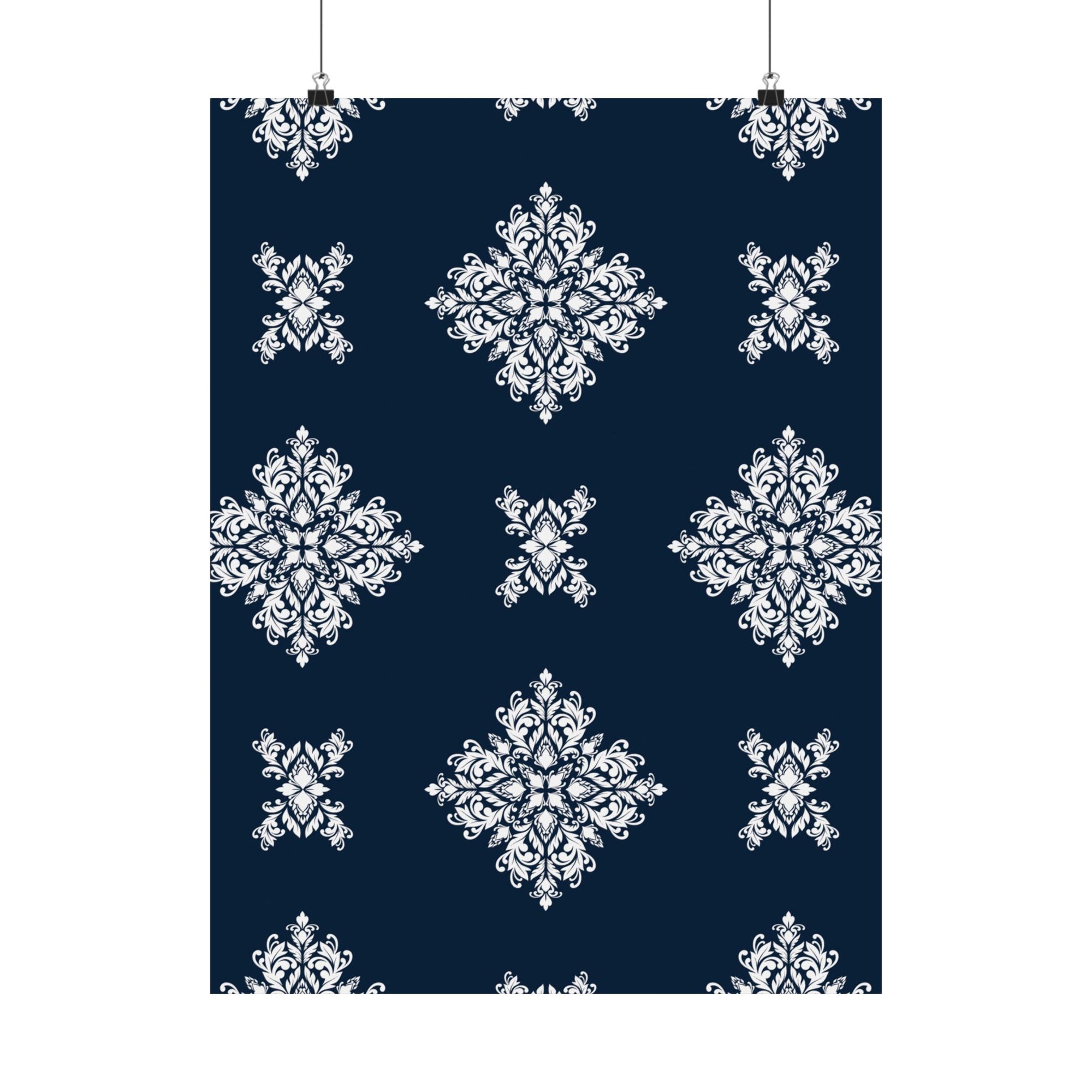 Damask Pattern 010 - 18 in x 24 in Matte Poster