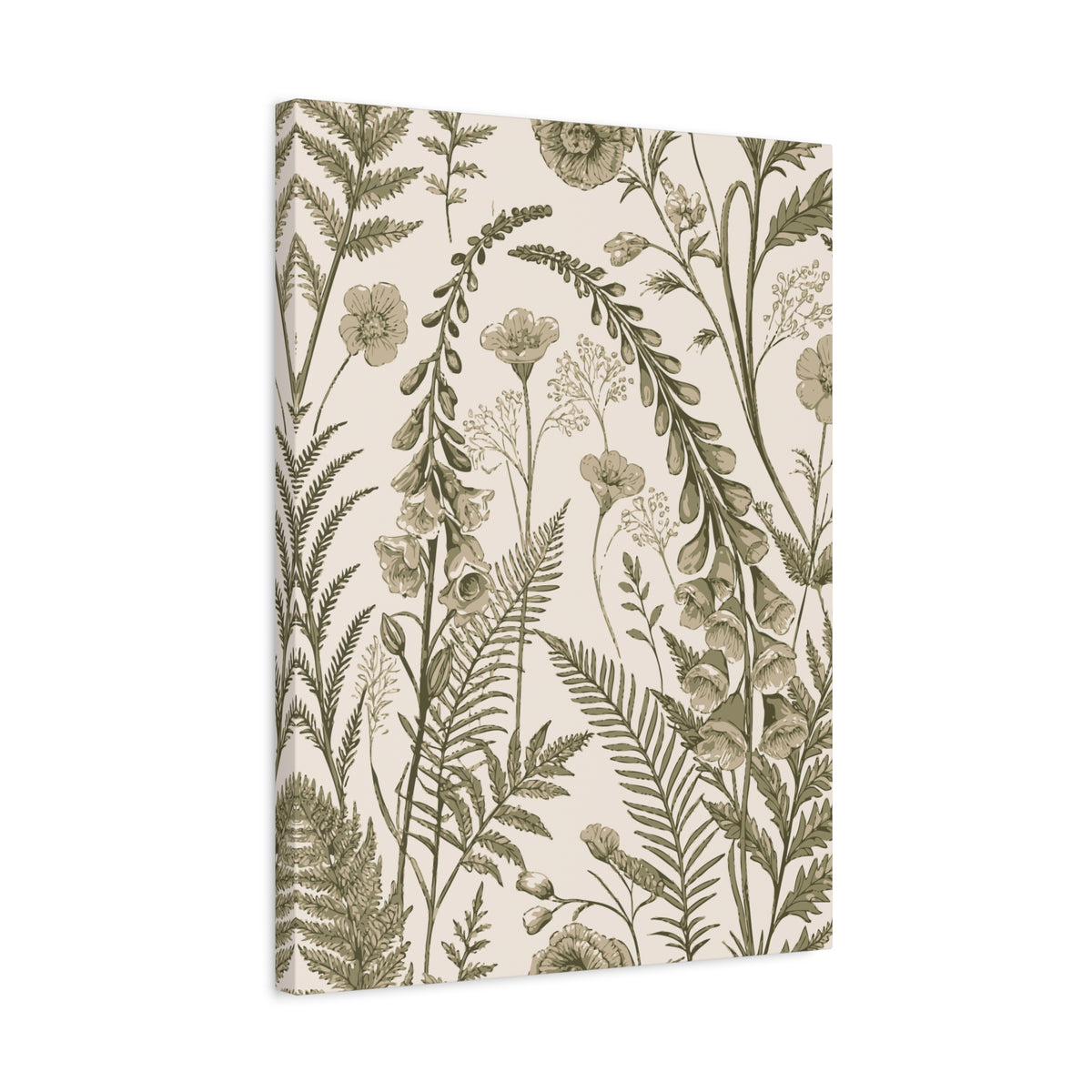 Wildflowers Pattern 084 - 18 in x 24 in Matte Canvas, Stretched, 1.25 in