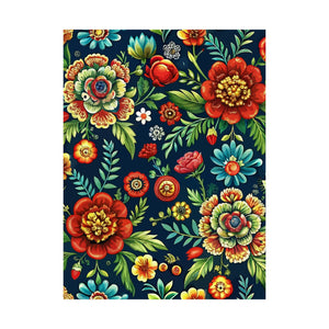 Folk Floral Pattern, Romanian Inspired 02 - 18 in x 24 in Matte Poster