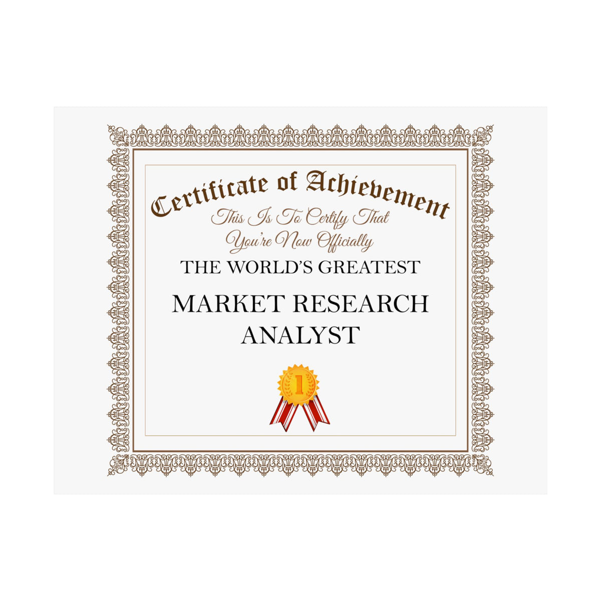 World's Greatest Market Research Analyst - 14 in x 11 in Matte Poster