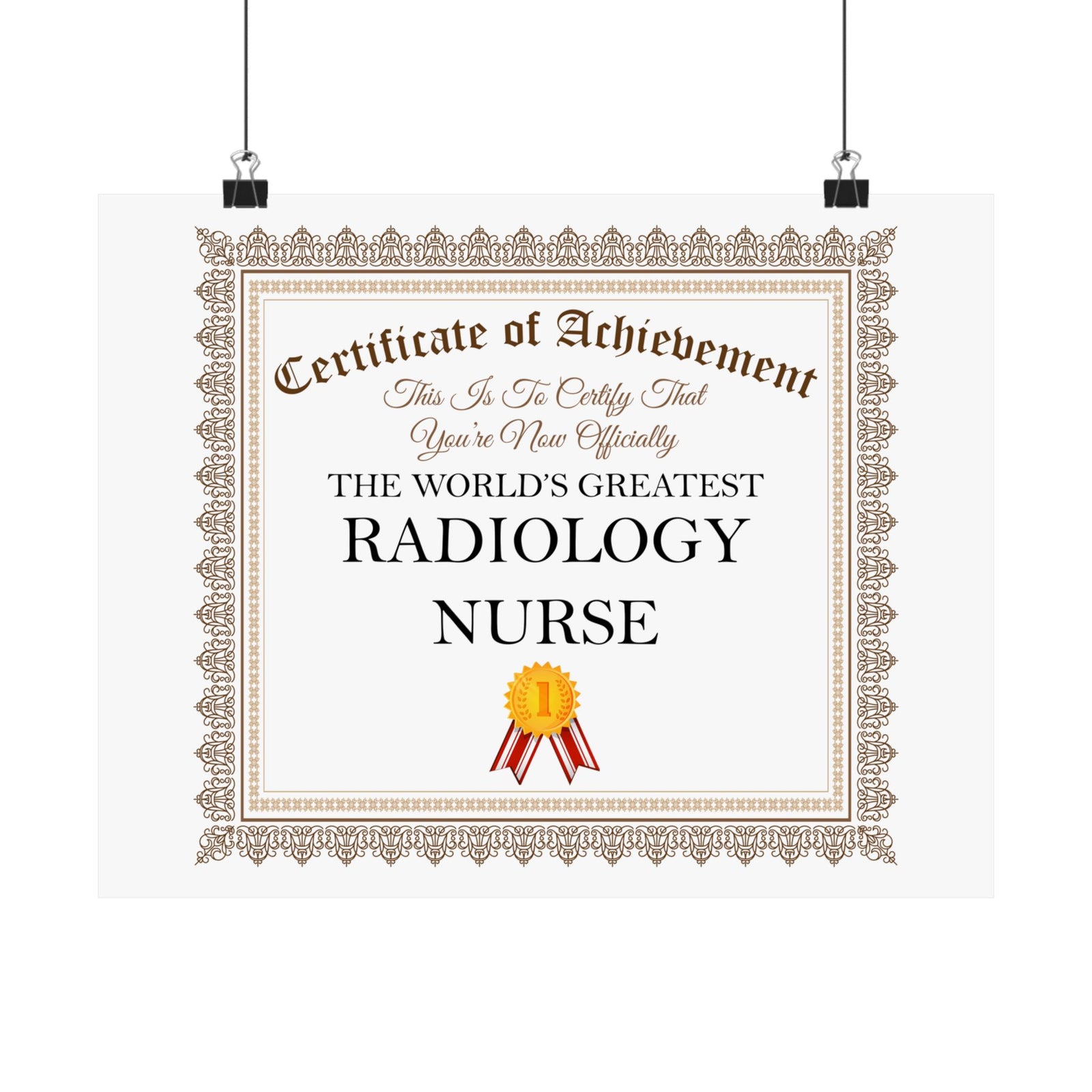 World's Greatest Radiology Nurse - 14 in x 11 in Matte Poster