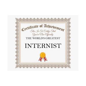World's Greatest Internist - 14 in x 11 in Matte Poster