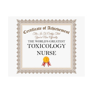 World's Greatest Toxicology Nurse - 14 in x 11 in Matte Poster