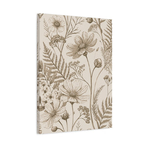Wildflowers Pattern 091 - 18 in x 24 in Matte Canvas, Stretched, 1.25 in