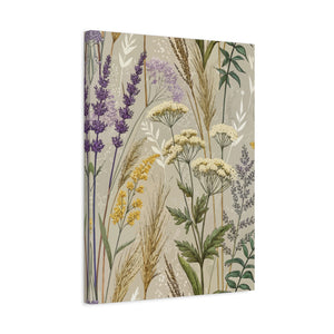 Wildflowers Pattern 129 - 18 in x 24 in Matte Canvas, Stretched, 1.25 in